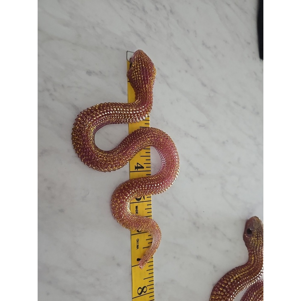 Handmade Resin Snakes Decoration Gift  Pink Gold 2 Snakes. 606 - Picture 10 of 10